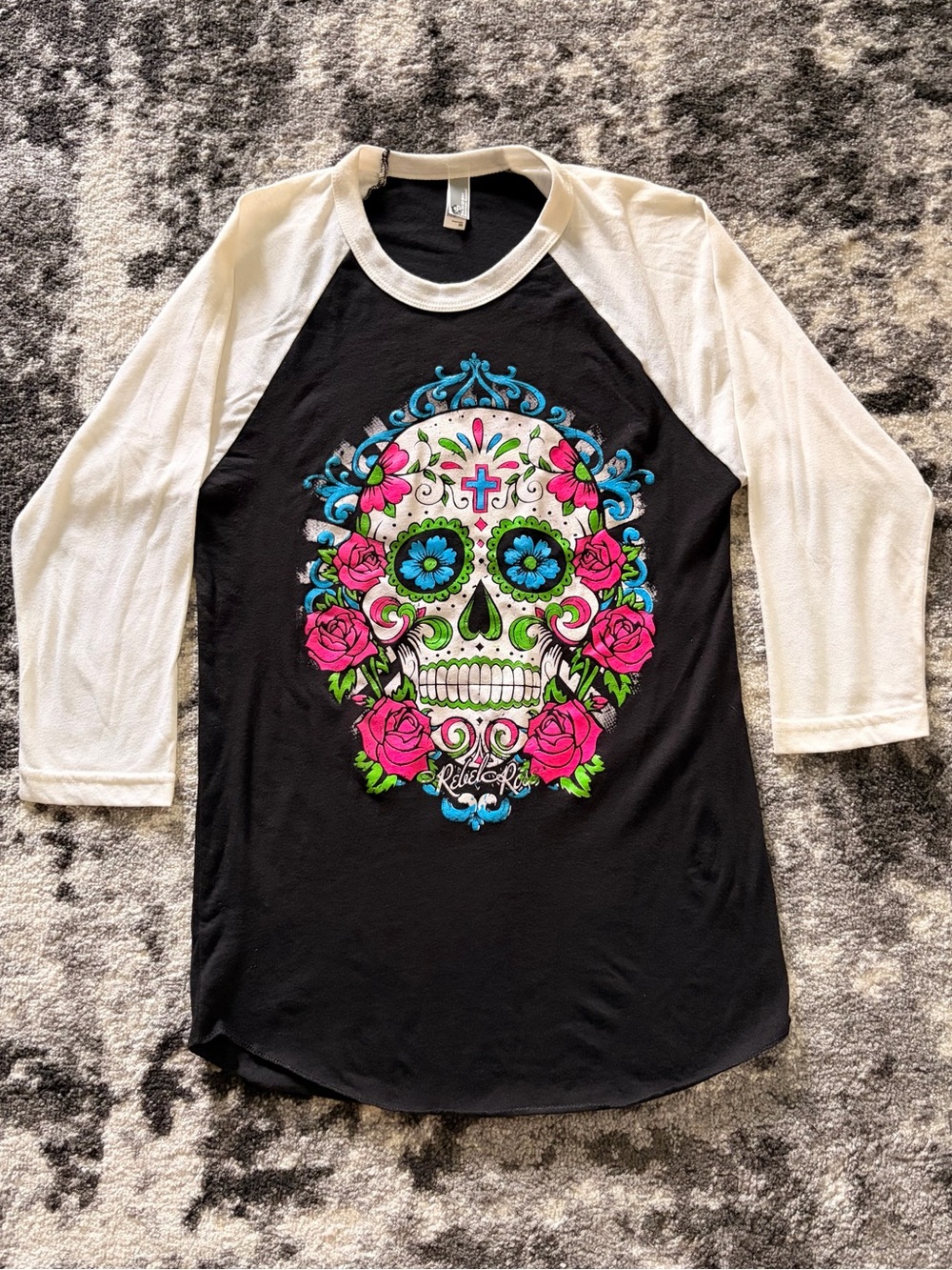 Sugar Skull Raglan Tee - Picture 3 of 7